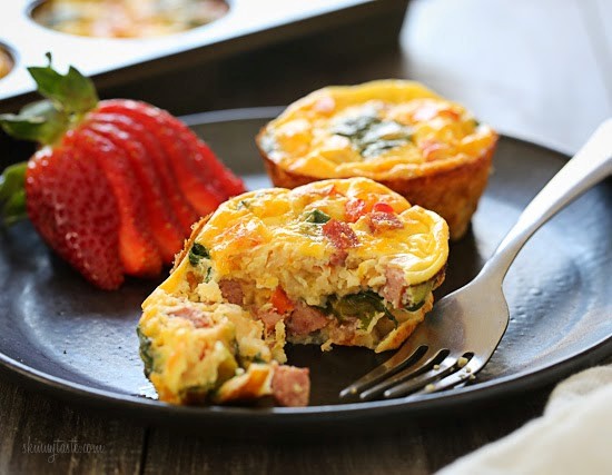 Petite crust-less quiche
