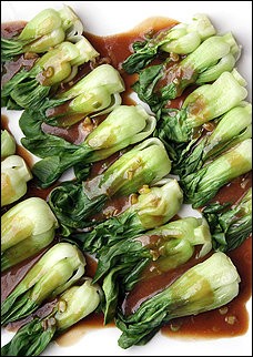 Petite Shanghai cabbage with hoisin sauce