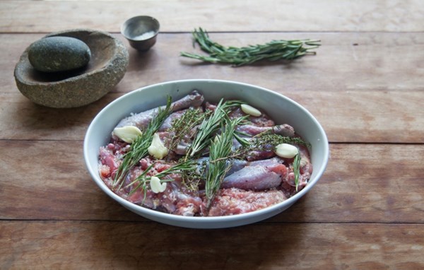 Pheasant confit