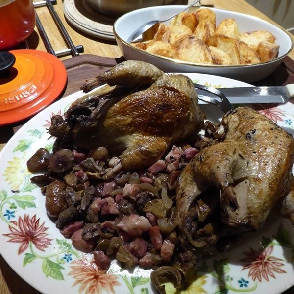 Pheasants with ceps and chestnuts (Les faisans aux cèpes et aux châtaignes)