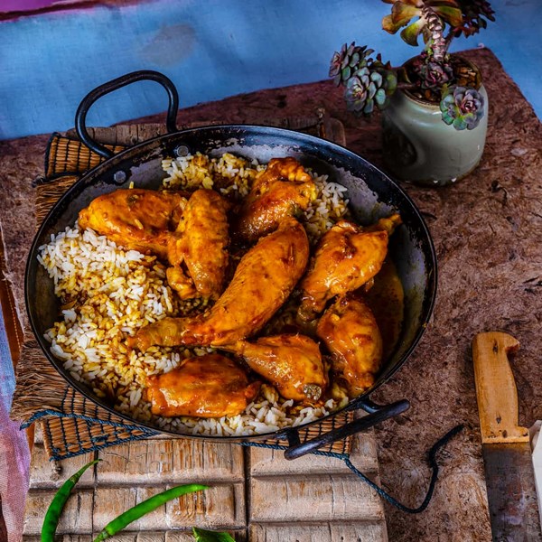 Philippines chicken adobo with rice