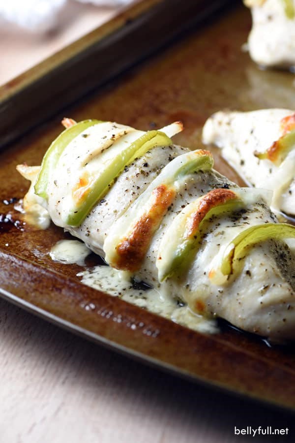 Philly cheese steak Hasselback chicken