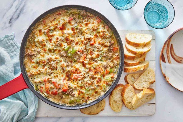 Philly cheesesteak dip