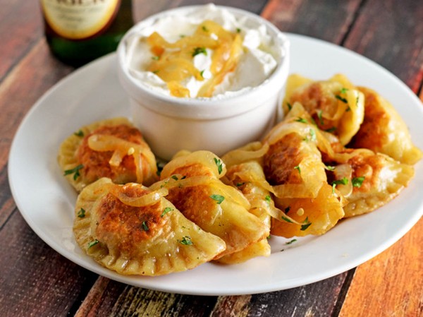Philly cheesesteak pierogi