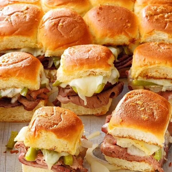 Philly cheesesteak sliders