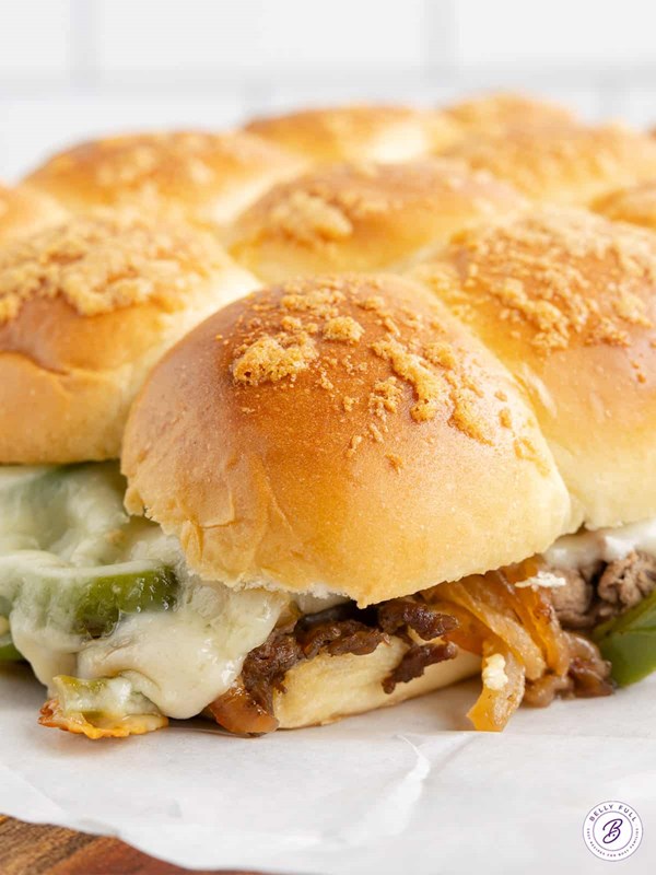 Philly cheesesteak sliders