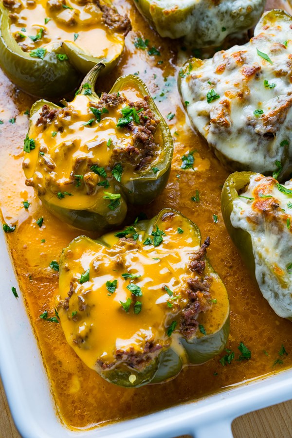 Philly cheesesteak stuffed peppers