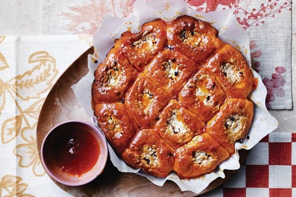 Phoebe Wood's dried apricot and white chocolate buns