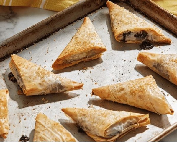 Phyllo cherry turnovers