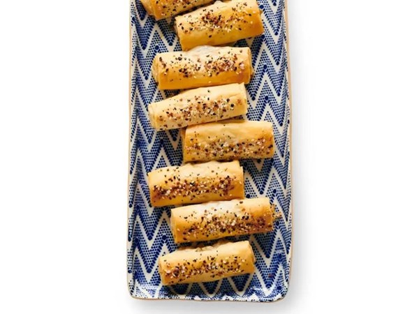 Phyllo cigars with ricotta and feta [Ayesha Nurdjaja]