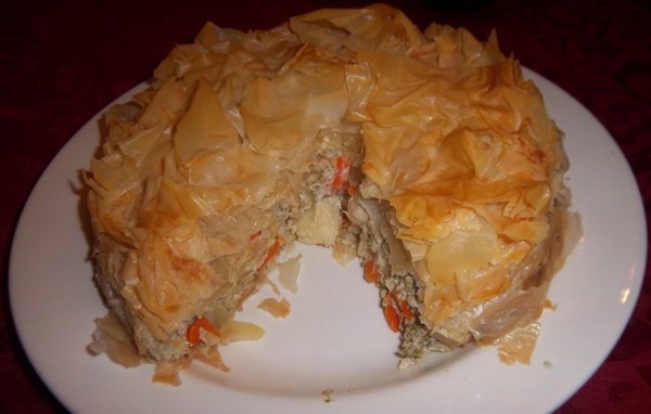 Phyllo vegetable pie