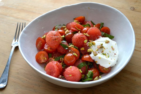  Piccolo cherry tomato, watermelon and mint salad