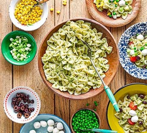 Pick & mix pesto pasta salad bar