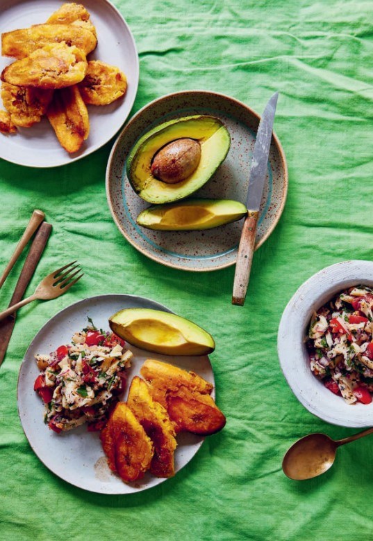 Pick-up 'salt fish' and pressed green plantain