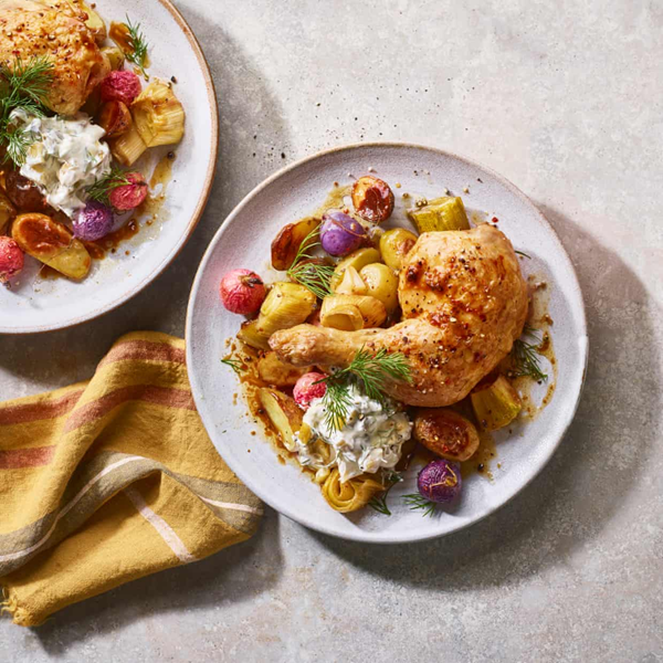 Pickle and dill chicken with sour cream
