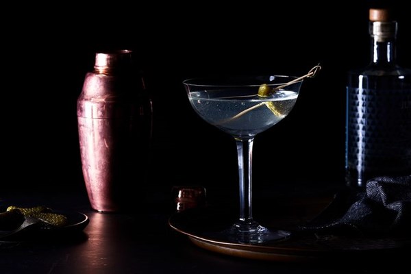 Pickle brine martini