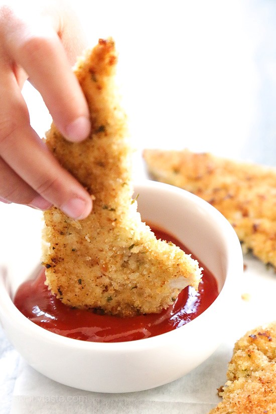 Pickle-brined baked chicken tenders