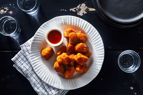 Pickle-brined chicken nuggets