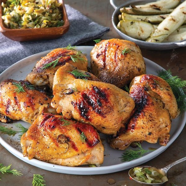 Pickle-brined grilled chicken