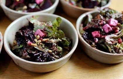 Pickled beetroot and feta salad