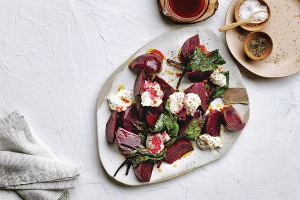 Pickled beets and ricotta