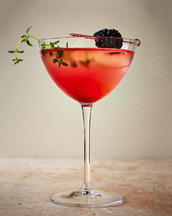 Pickled bramble martini 