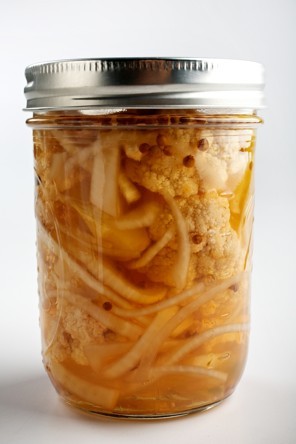 Pickled cauliflower with pomegranate molasses