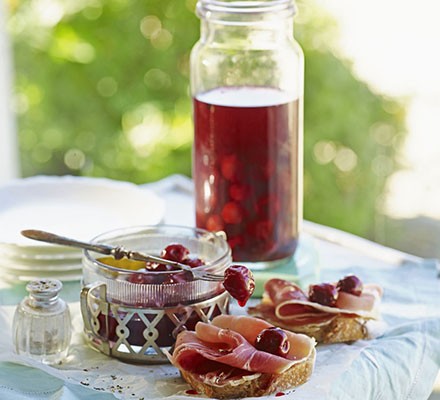 Pickled cherries