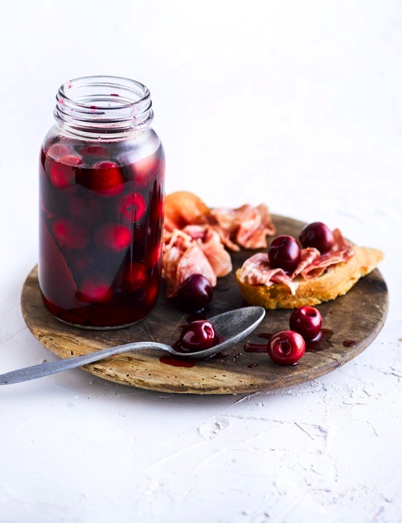 Pickled cherries
