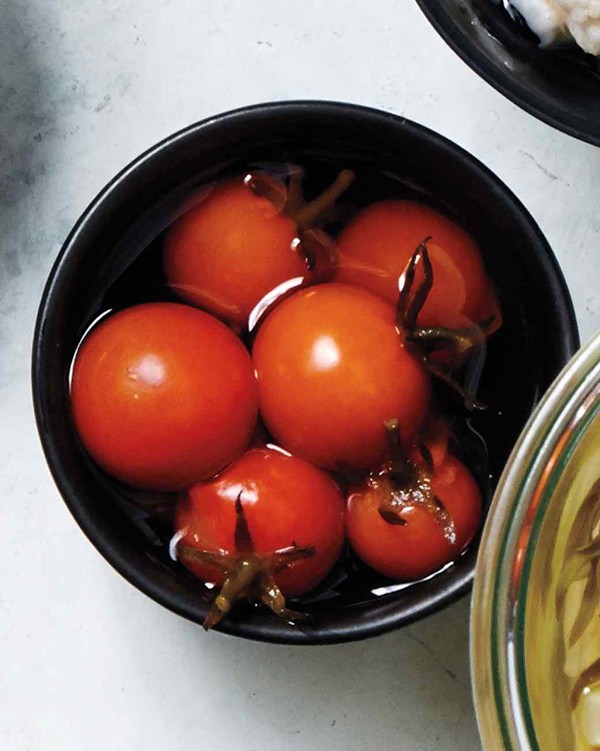 Pickled cherry tomatoes