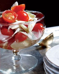 Pickled cherry tomatoes and fennel