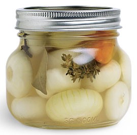 Pickled cipollini onions with chile and cloves