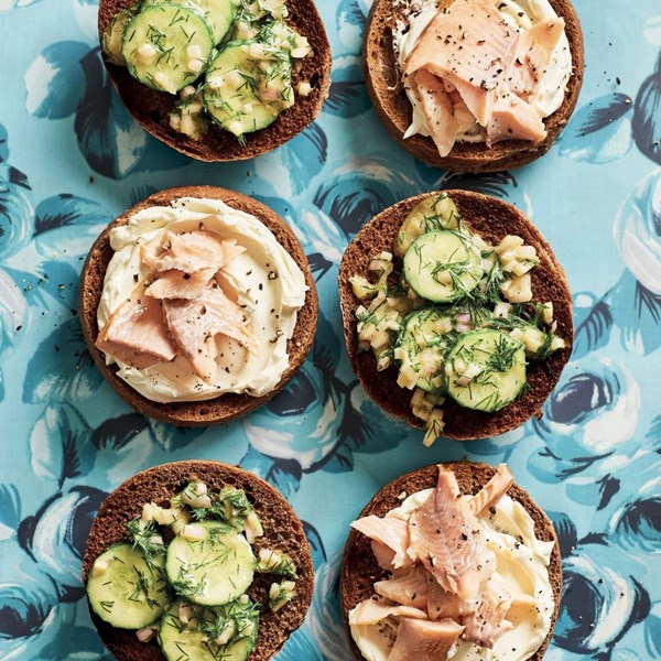 Pickled cucumber & smoked trout [rolls]