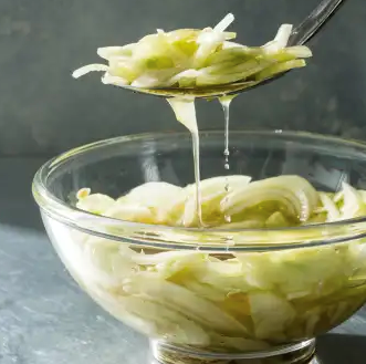 Pickled cucumber and onion salad