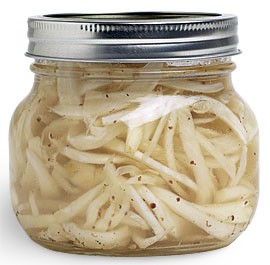 Pickled fennel with mustard and peppercorns