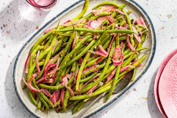 Pickled green bean salad