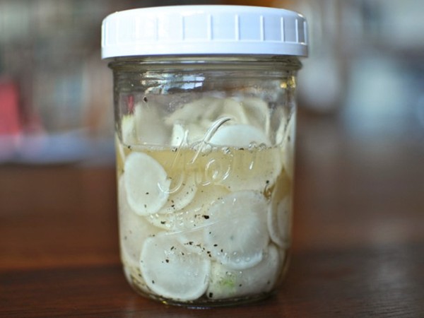 Pickled hakurei turnips