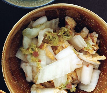 Pickled napa cabbage with umeboshi plums