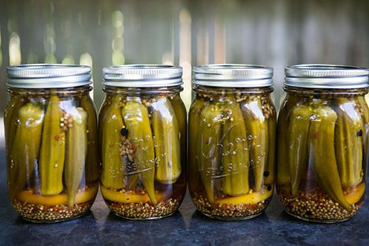 Pickled okra