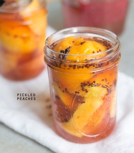 Pickled peaches