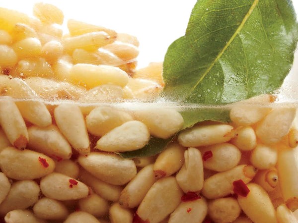 Pickled pine nuts