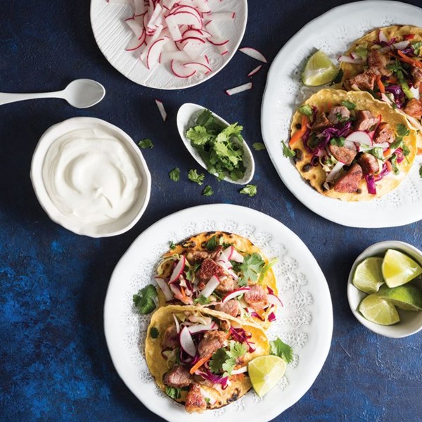 Pickled pork tacos