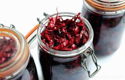 Pickled red cabbage