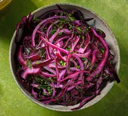 Pickled red cabbage salad