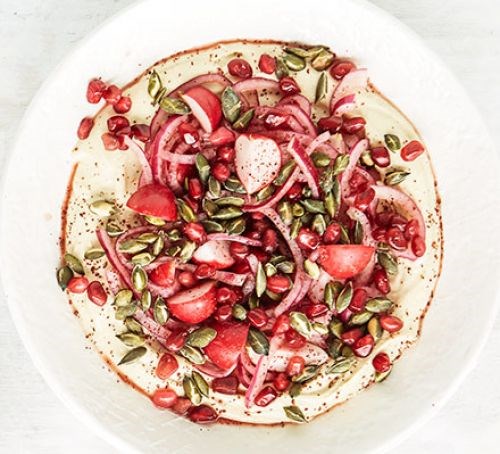 Pickled red onion & pomegranate seeds