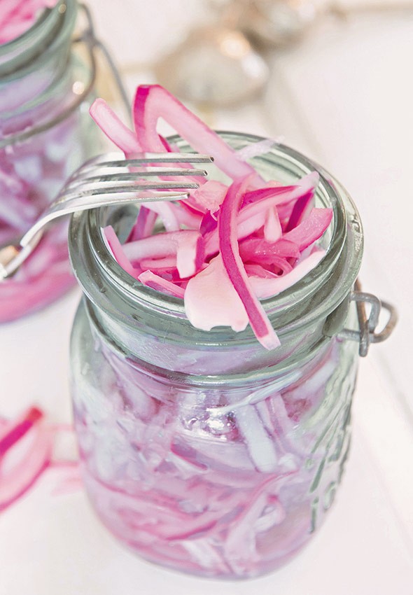 Pickled red onions