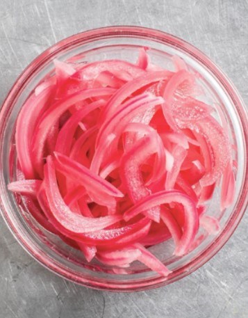 Pickled red onions