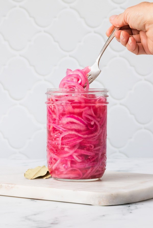 Pickled red onions