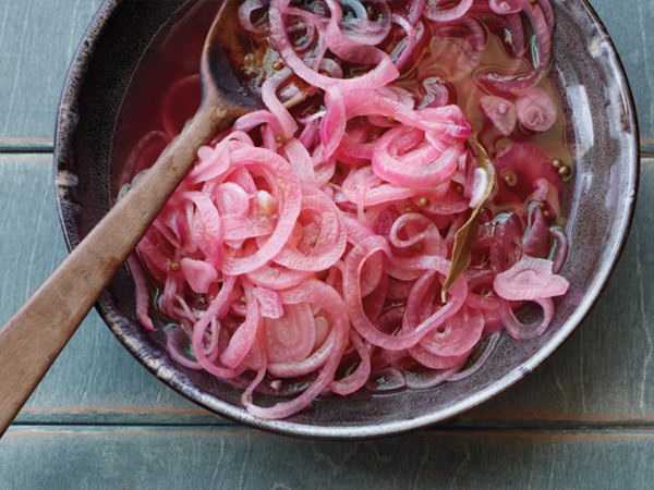 Pickled red onions