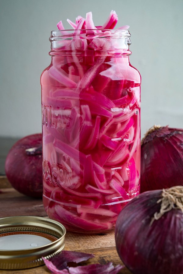 Pickled red onions